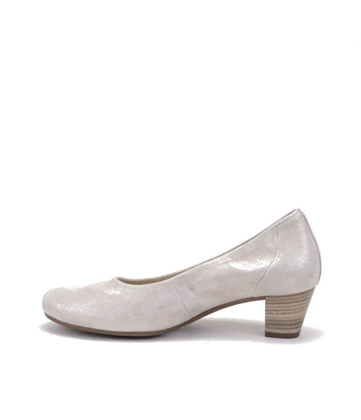 Gabor Dressy Metallic Beige Wide Fit Heels