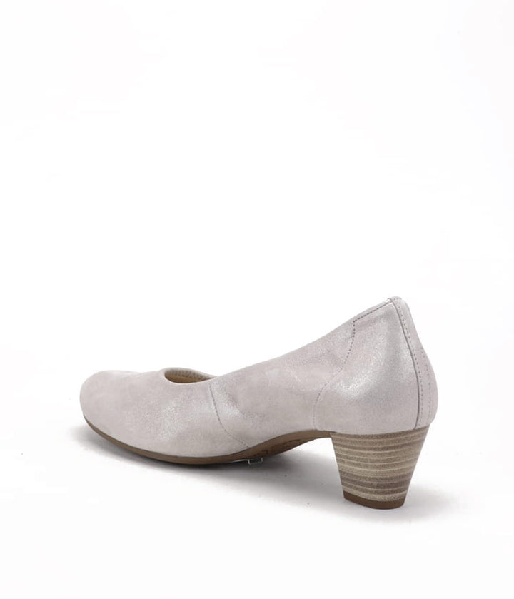 Gabor Dressy Metallic Beige Wide Fit Heels