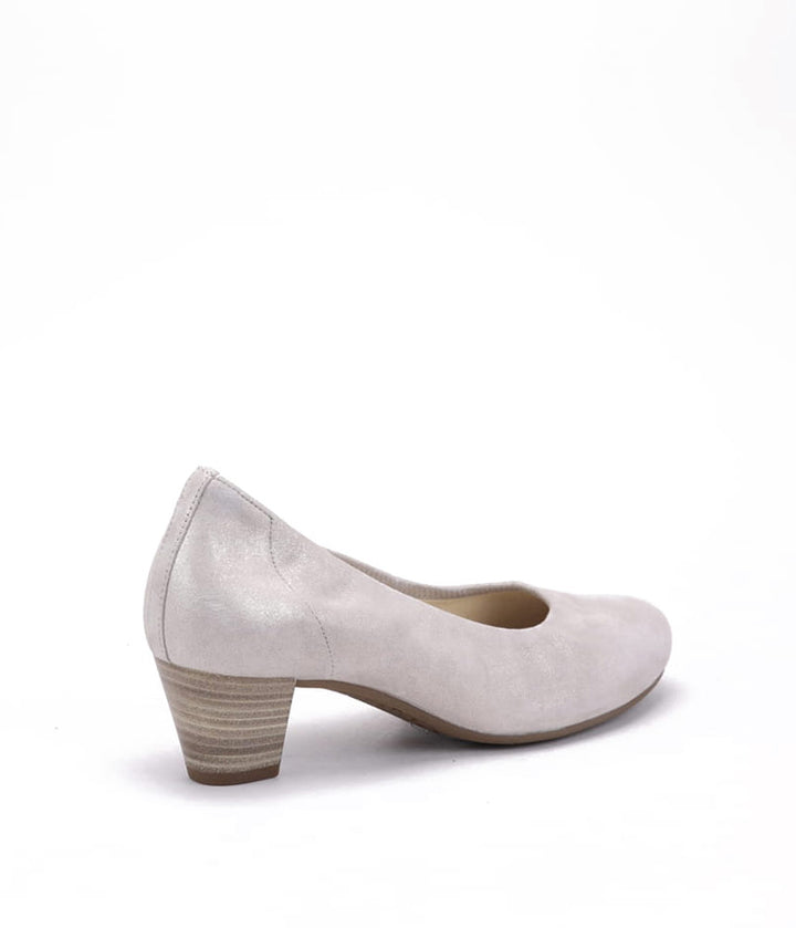 Gabor Dressy Metallic Beige Wide Fit Heels