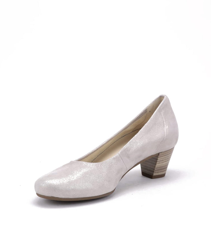 Gabor Dressy Metallic Beige Wide Fit Heels