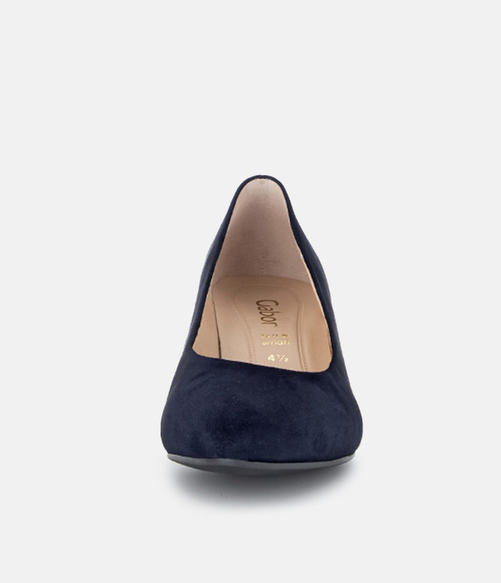Gabor Classic Atlantic Navy Suede Block Heels