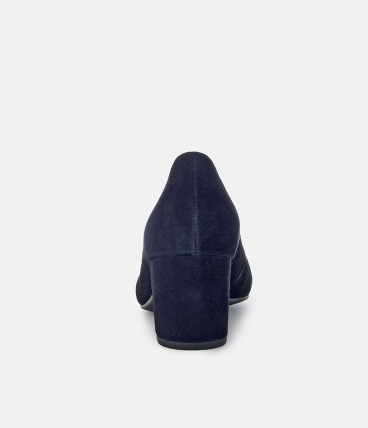 Gabor Classic Atlantic Navy Suede Block Heels