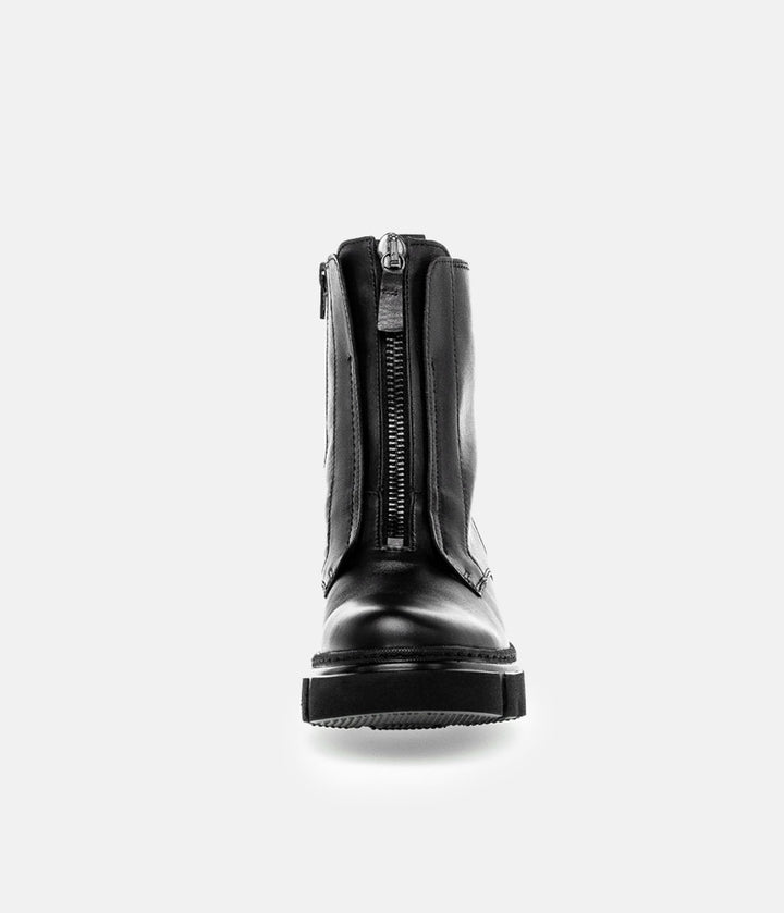 Gabor Funky Black Front Zip Ankle Boots