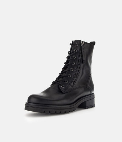 Gabor Premium Black Leather Ankle Boots
