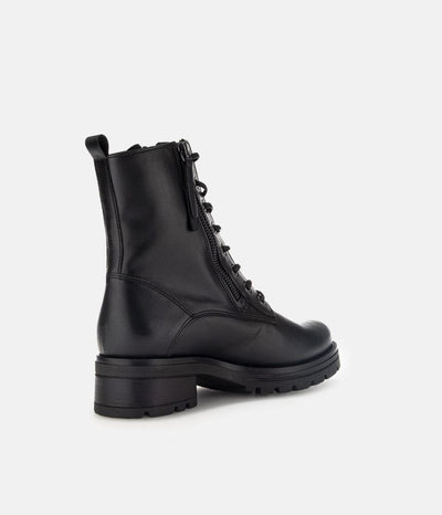 Gabor Premium Black Leather Ankle Boots