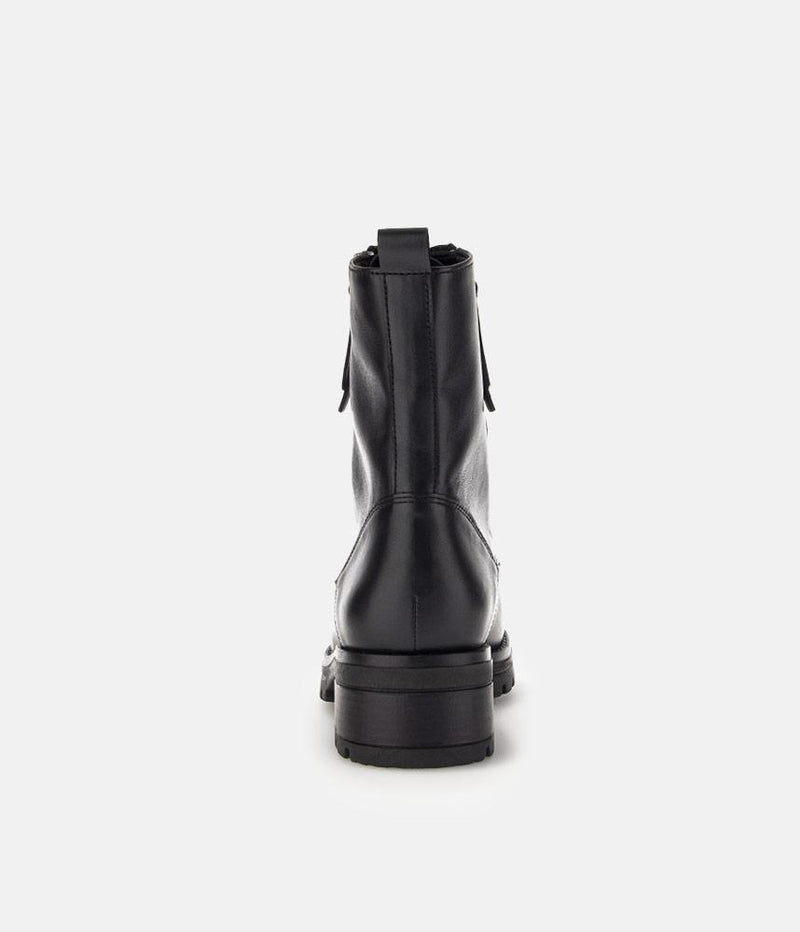 Gabor Premium Black Leather Ankle Boots Tall Size