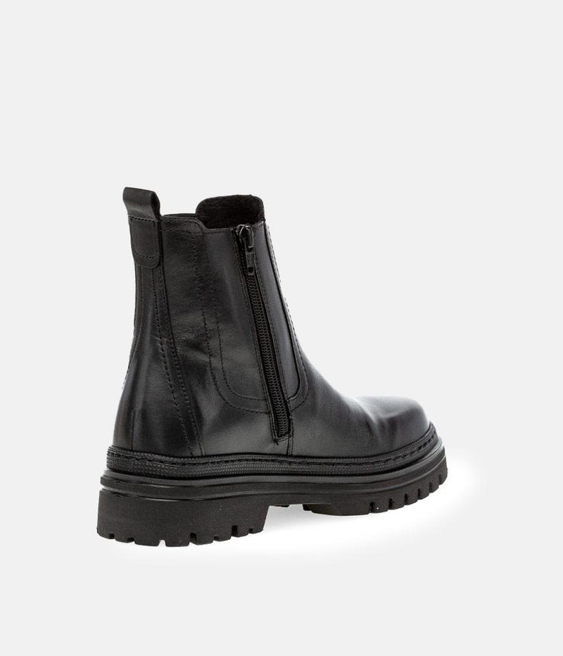 Gabor Fashionable Black Chelsea Style Ankle Boots