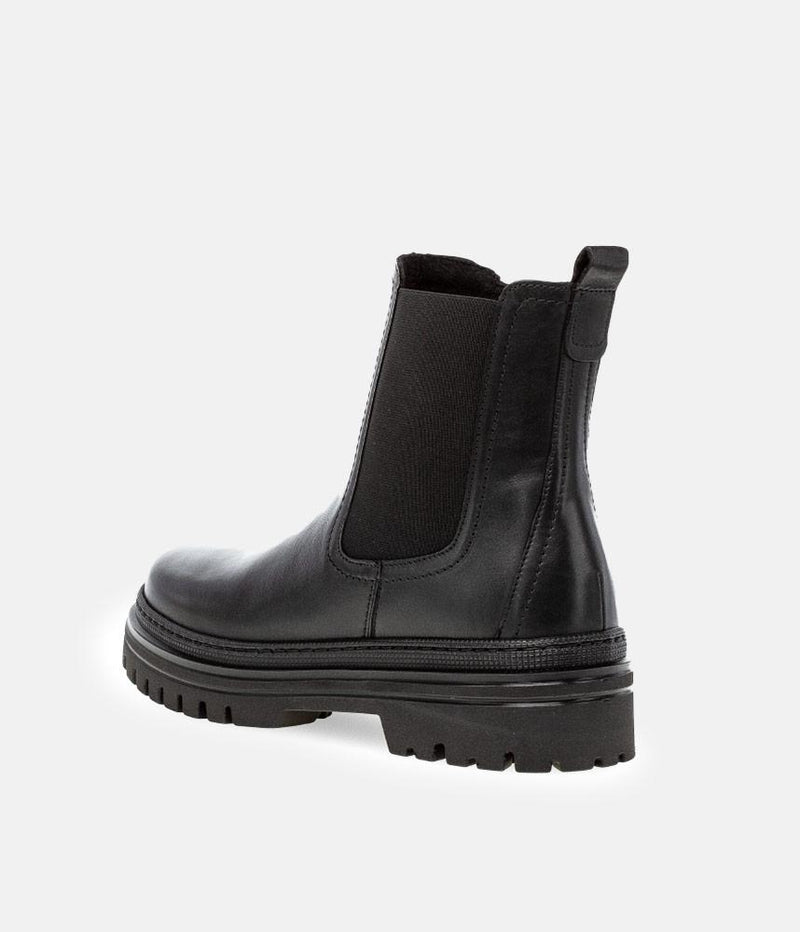 Gabor Fashionable Black Chelsea Style Ankle Boots