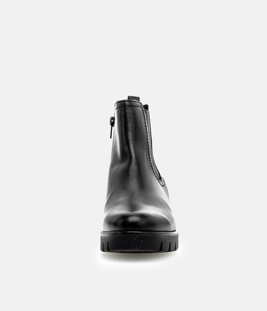 Gabor Chic Black Leather Ankle Boots