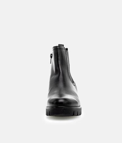 Gabor Chic Black Leather Ankle Boots