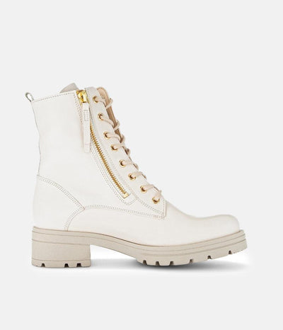 Gabor Pretty Ivory Double Zip Ankle Boots