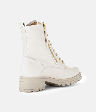 Gabor Pretty Ivory Double Zip Ankle Boots