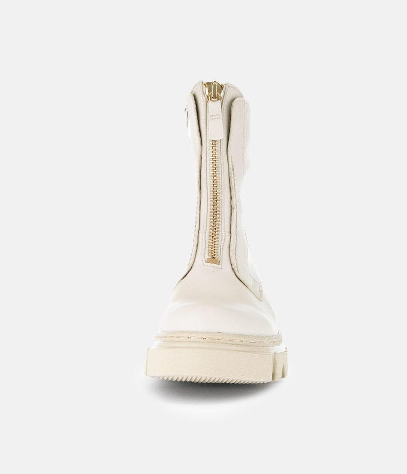 Gabor Funky Cream Front Zip Ankle Boots