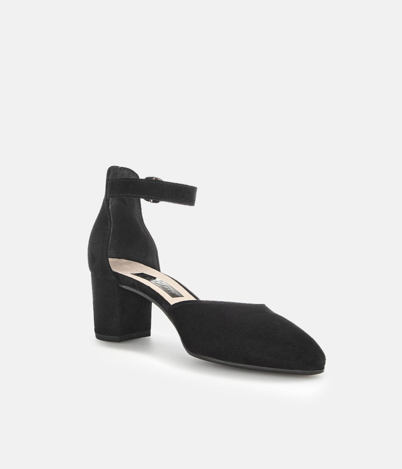 Gabor Fashionable Black Ankle Strap Heels
