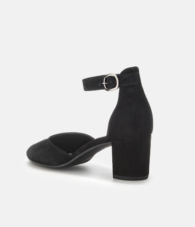 Gabor Fashionable Black Ankle Strap Heels