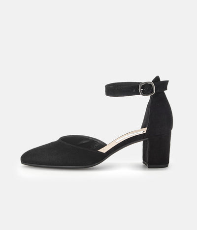 Gabor Fashionable Black Ankle Strap Heels