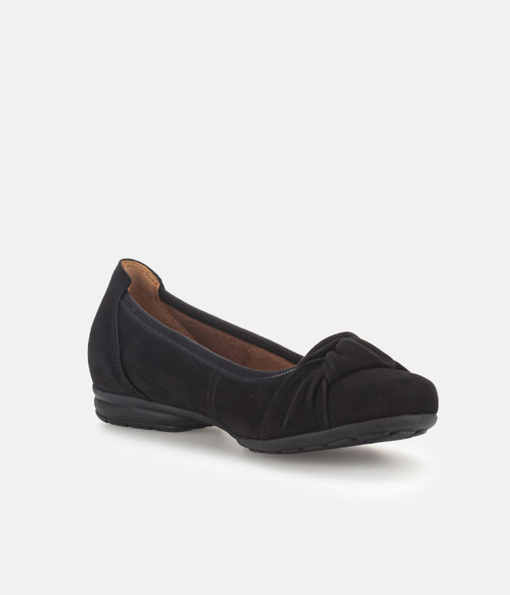 Gabor Plush Black Knot Slip On Shoe