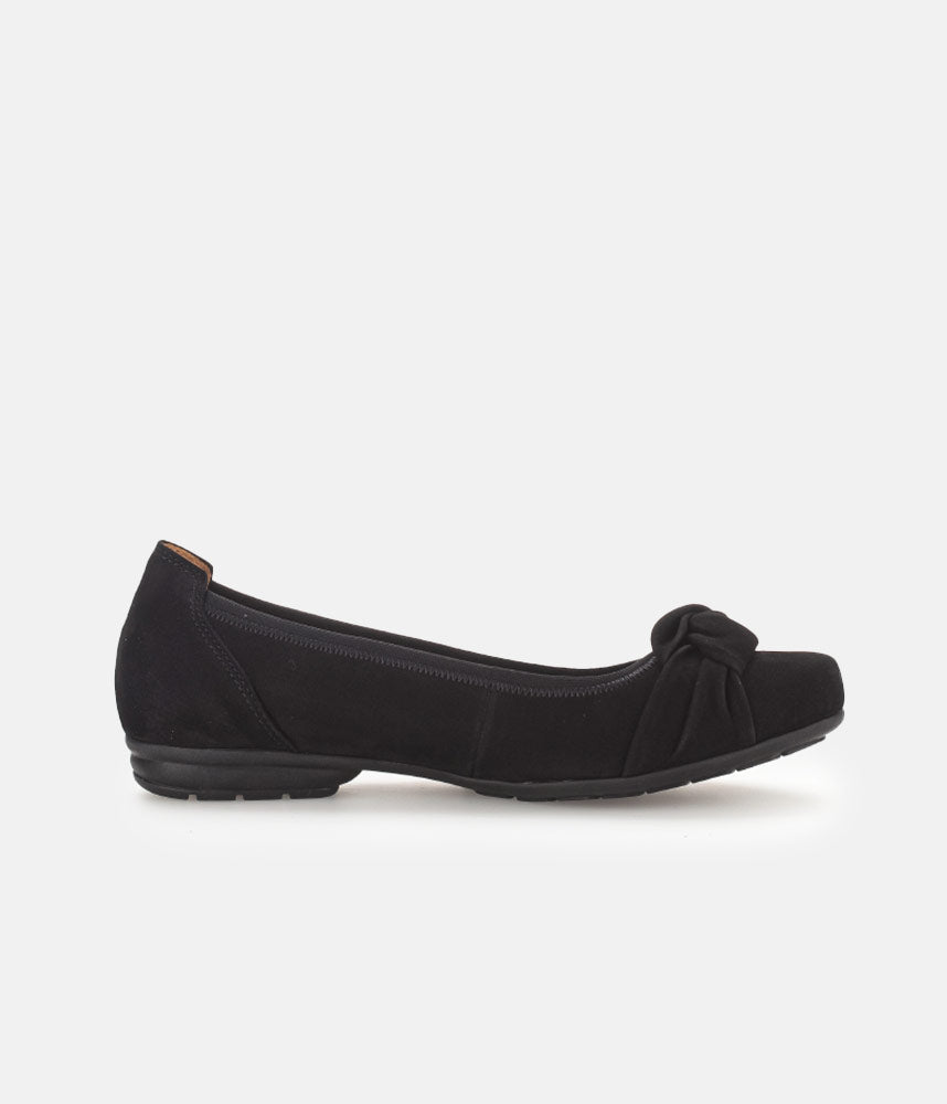 Gabor Plush Black Knot Slip On Shoe