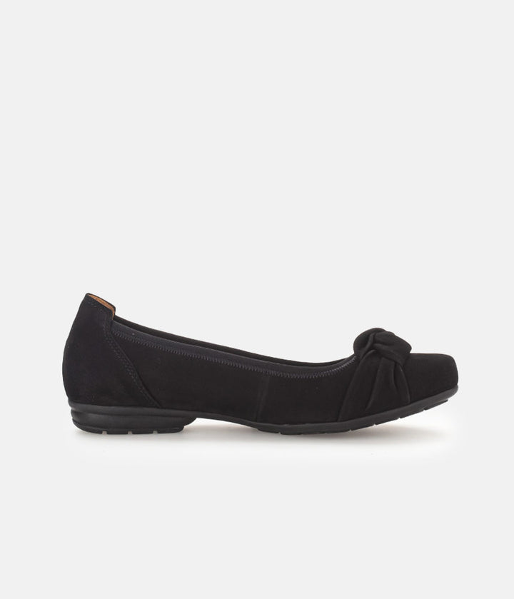 Gabor Plush Black Knot Slip On Shoe