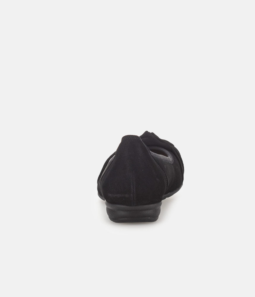 Gabor Plush Black Knot Slip On Shoe