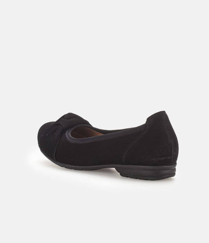 Gabor Plush Black Knot Slip On Shoe