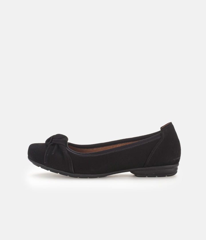 Gabor Plush Black Knot Slip On Shoe