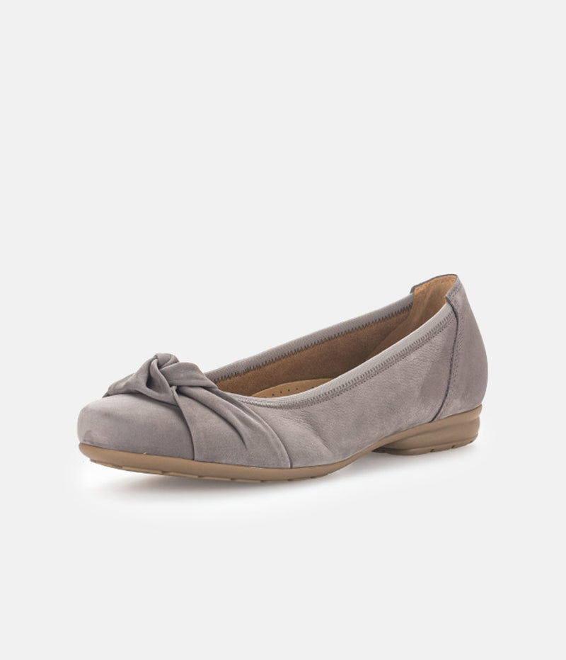 Gabor Plush Grey Knot Slip On Shoe