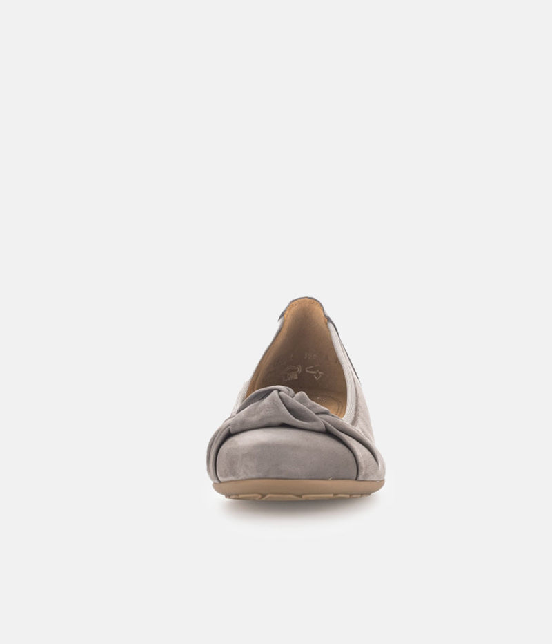 Gabor Plush Grey Knot Slip On Shoe