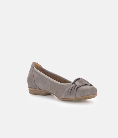 Gabor Plush Grey Knot Slip On Shoe