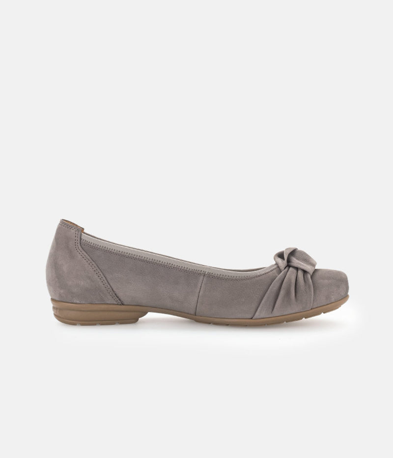 Gabor Plush Grey Knot Slip On Shoe