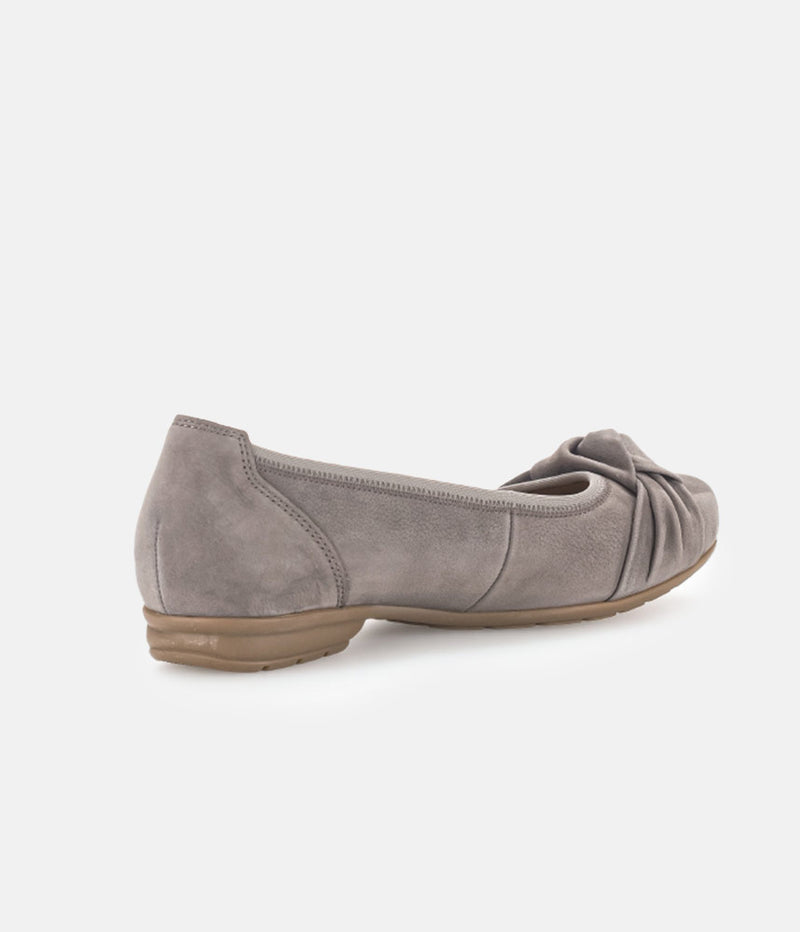 Gabor Plush Grey Knot Slip On Shoe