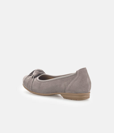 Gabor Plush Grey Knot Slip On Shoe