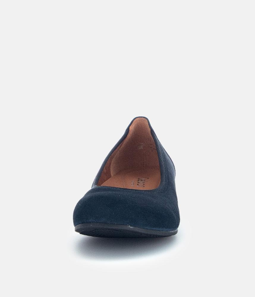 Gabor Plush Navy Suede Mini Wedges