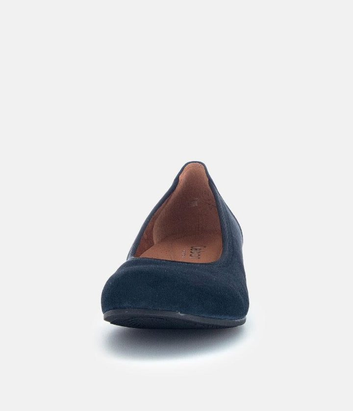 Gabor Plush Navy Suede Mini Wedges