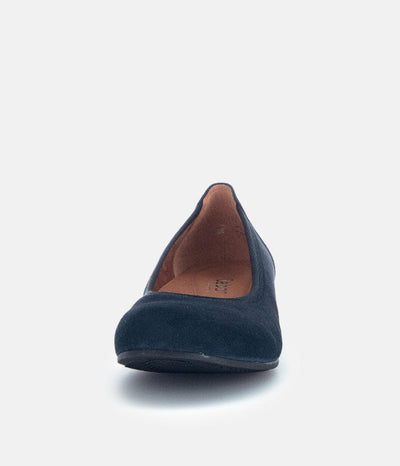 Gabor Plush Navy Suede Mini Wedges
