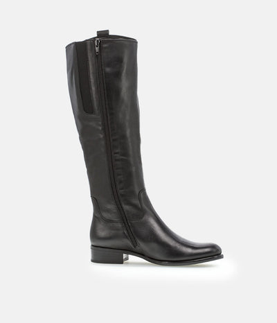 Gabor Stylish Slim Fit Long Black Leather Boots