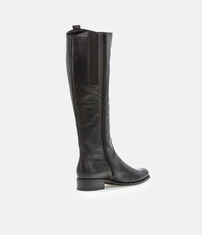 Gabor Stylish Slim Fit Long Black Leather Boots