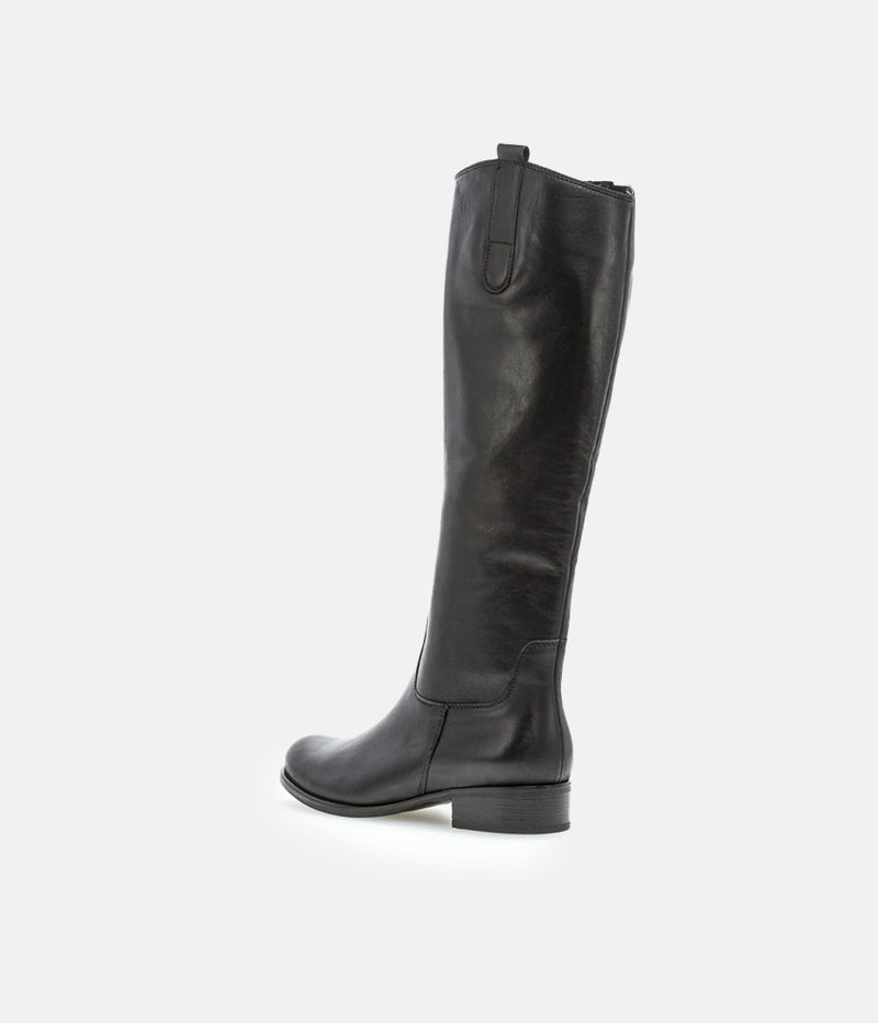 Gabor Stylish Slim Fit Long Black Leather Boots