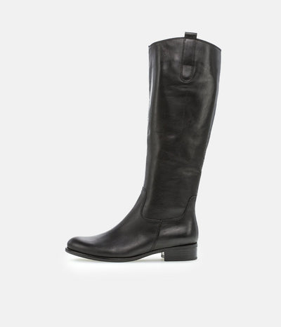 Gabor Stylish Slim Fit Long Black Leather Boots