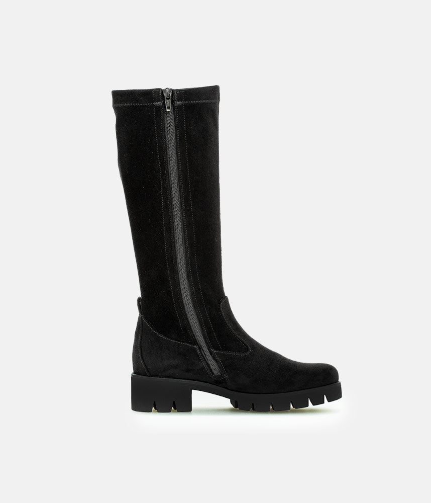 Gabor Fabulous Long Suedette Black Boots