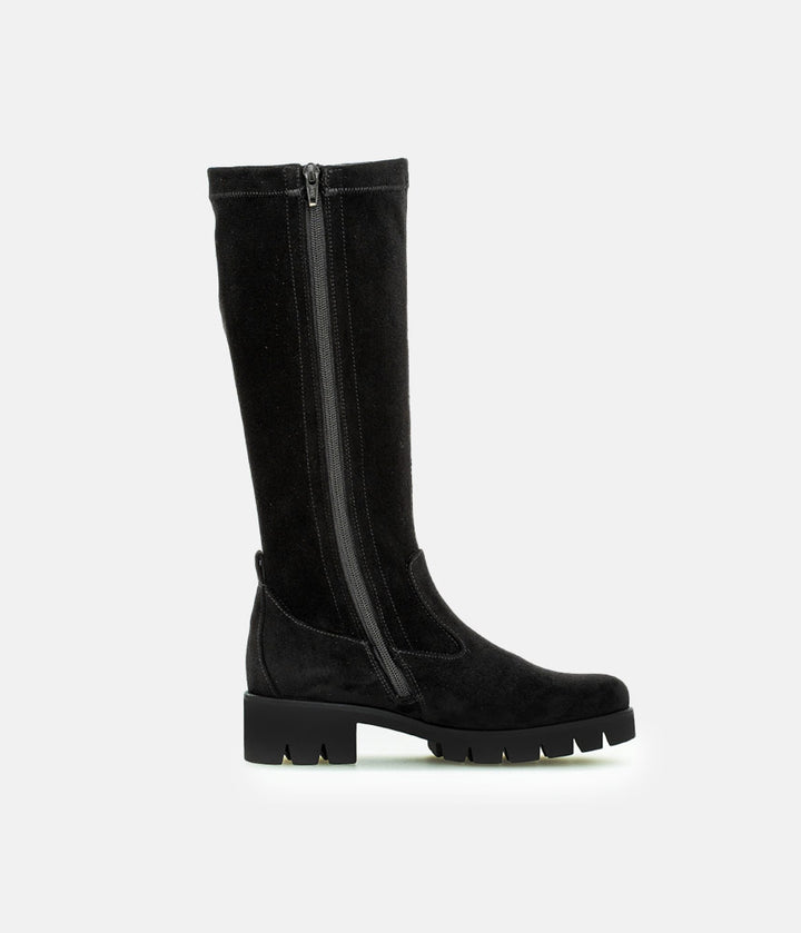 Gabor Fabulous Long Suedette Black Boots