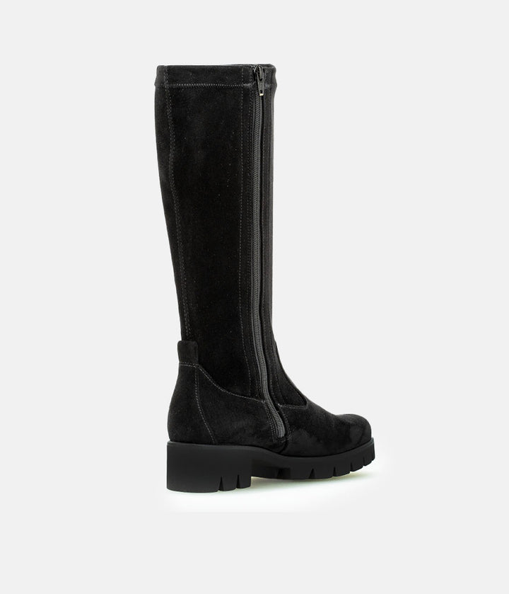 Gabor Fabulous Long Suedette Black Boots
