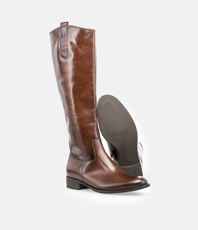 Gabor Stylish Slim Fit Long Brown Leather Boots