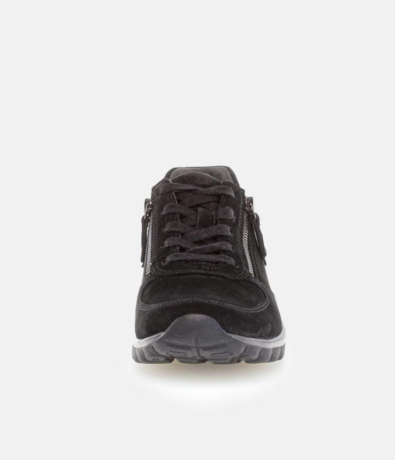 Gabor Sporty Black Rolling Soft Sneakers