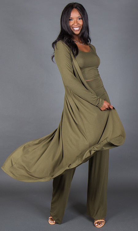 Geneva Duster - Olive