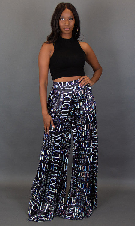 Go With the Flow Palazzo Pants - Black Vogue