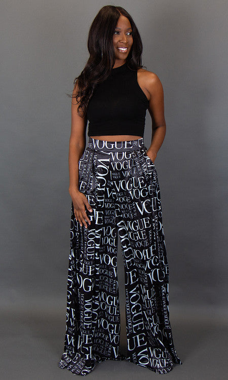 Go With the Flow Palazzo Pants - Black Vogue
