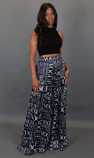 Go With the Flow Palazzo Pants - Black Vogue
