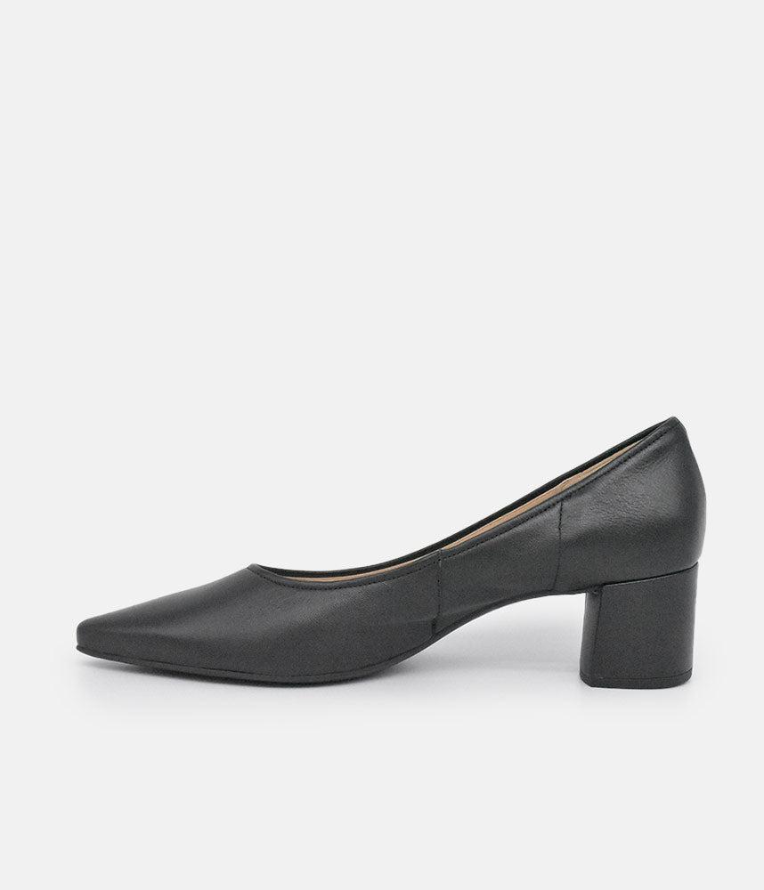Hogl Premium Black Leather Block Heels