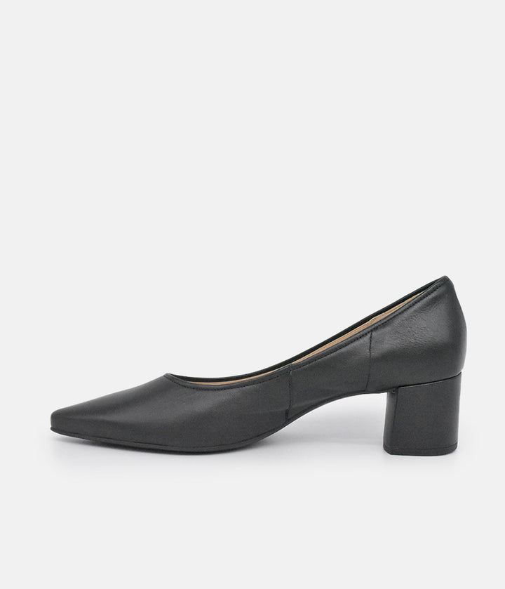 Hogl Premium Black Leather Block Heels